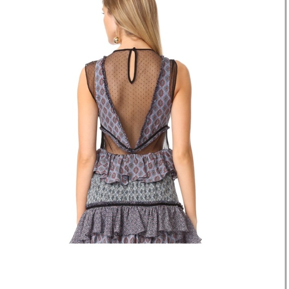 NWOT Cinq a Sept Eloise Dress Floral Ruffle tiered - Picture 2 of 4